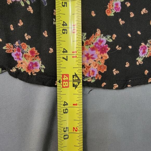 Angie Maxi Dress L Floral Ruffle Tiered Romantic Cottagecore Rayon - Picture 8 of 10